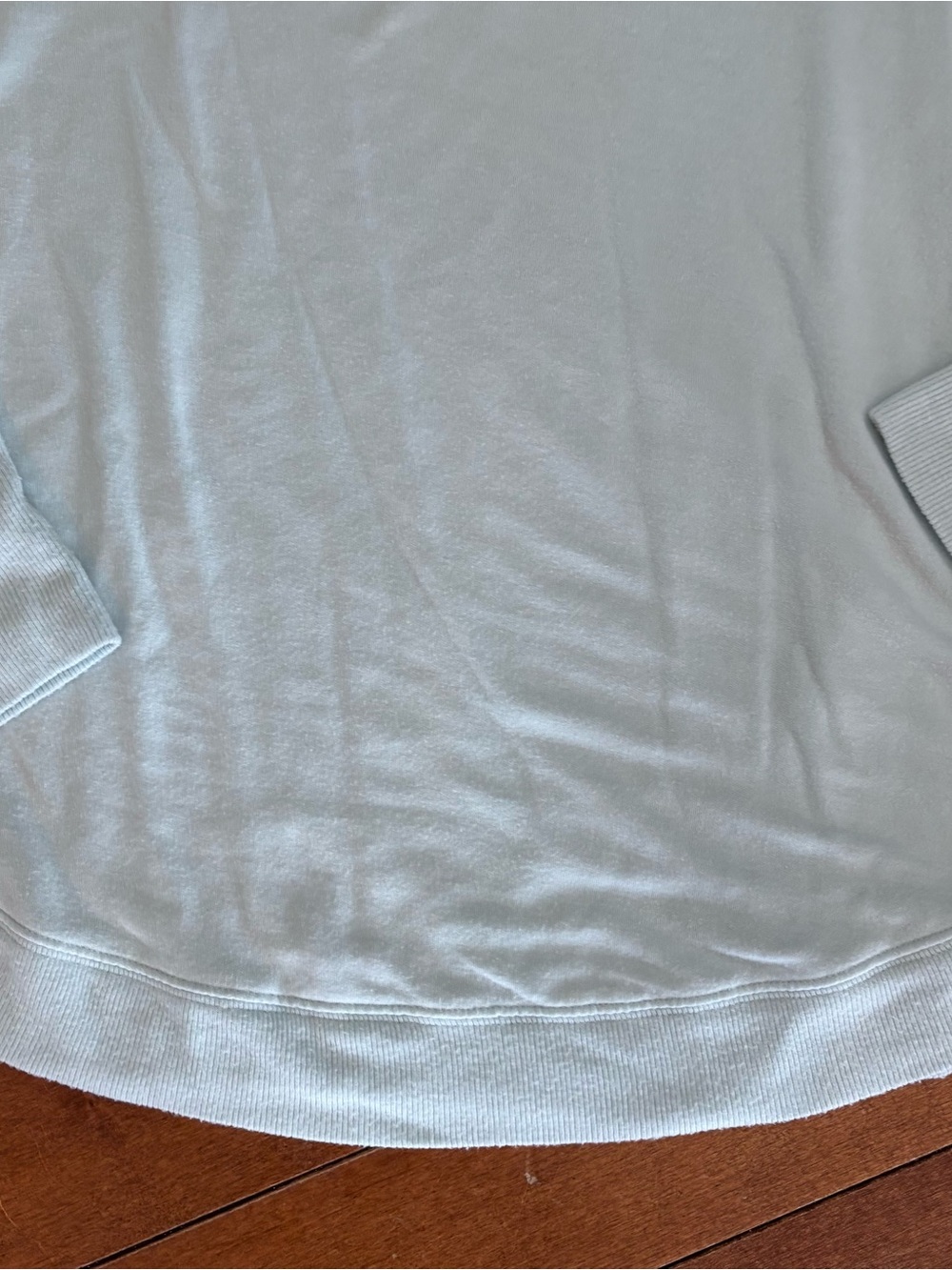 Athleta Light Blue Scoop Hem Crewneck Pullover - Picture 2 of 8